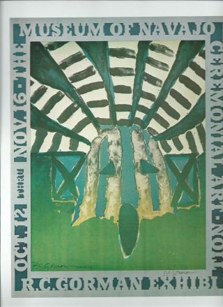 R.  C.  Gorman - " Navajo Ceremonial Mask " 13 X 9 1/2 - - Southwest Art Poster Print