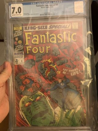 Fantastic Four Annual 6 Cgc 7.  0 First Franklin Richards (nov 1968,  Marvel)