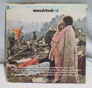 Woodstock Who,  Santana,  Jimi Hendrix Etc 1970 (vinyl Triple Lp)