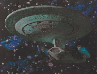 " Enterprise " Chromium Matted Print - Star Trek Next Generation