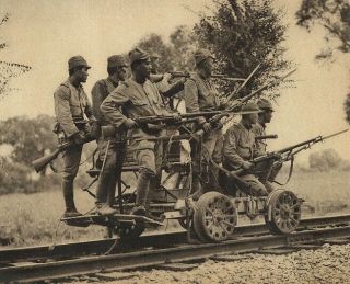 Japanese Army Soldiers Arisaka Type 38 Rifles 8 " X 10 " World War Ii Ww2 Photo 445