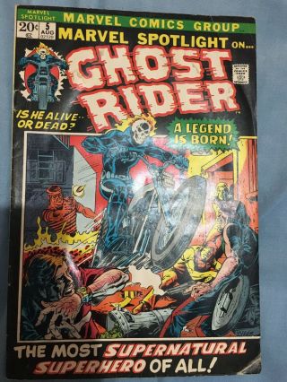 Marvel Comics Marvel Spotlight 5 1st Appearance Ghost Rider (1972).