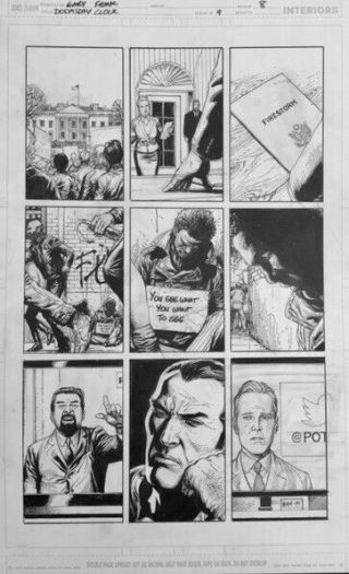 Gary Frank Doomsday Clock Comic Art 9 P8 Batman,  Watchmen,  Superman