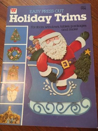Vintage Whitman Easy Press - Out Holiday Christmas Trims