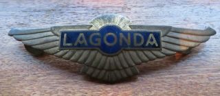 Vintage Lagonda Radiator Badge 1930 
