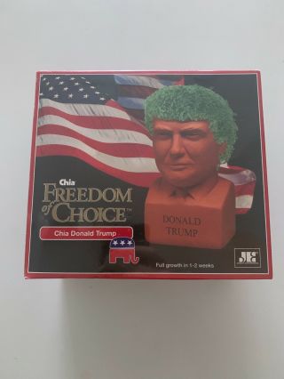 Chia Pet Donald Trump,  Decorative Pottery Planter,  Freedom Of Choice,  Easy To 3