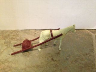 Vintage Marx Custer ' s Last Stand/Wagon Train Indian pony travois 2