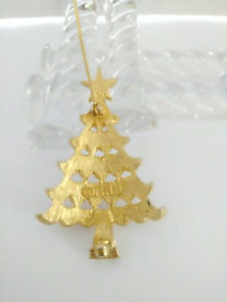 Vintage Mylu Christmas Tree Brooch 3