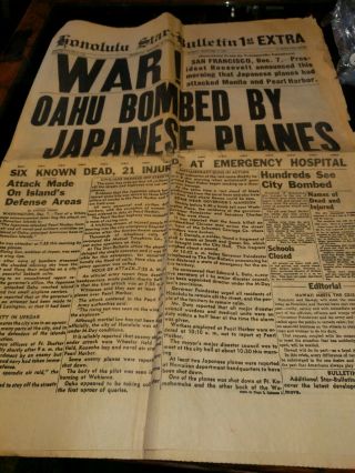Honolulu Star Bulletin Dec 7 1941