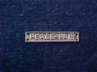 Vintage Medal Bar " Peace - Paix " For The Special Service Medal