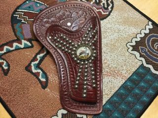 Vintage Hand Tooled Leather Toy Gun Holster