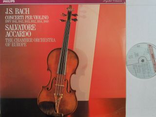 Salvatore Accardo - Bach Violin Concerti - 2 Disc Philips 416 412 - 1 - Nm -