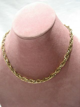 Estate Vintage 10k Yellow Gold Hallmark Ak Turkey Chain Link Necklace