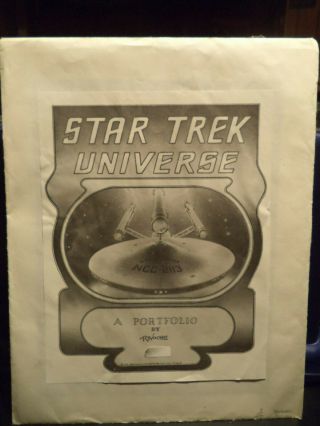 Star Trek Universe Art Portfolio - 9 B/w Prints By Paul Rivoche Size Is 14 " X 11 "
