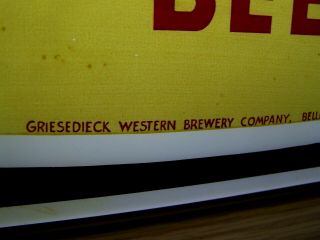 Vintage STAG BEER GRIESEDIECK WESTERN Sign Light Falstaff Lemp St.  Louis Brewery 3