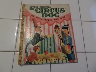 Little Peewee,  The Circus Dog,  A Little Golden Book,  (vintage Brown Binding)