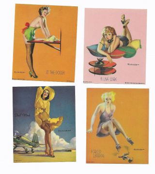 1940s 4 Different Pin Up Girl Lithographs By Elvgren 431