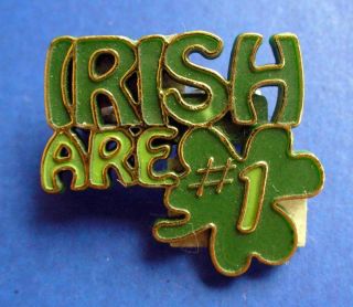Enesco Pin St Patrick Vintage Shamrock Irish Are 1 Holiday Brooch