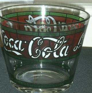 Rare Vintage Coke Coca Cola Stained Glass Tiffany style Ice/Serving Bowl 2