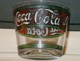 Rare Vintage Coke Coca Cola Stained Glass Tiffany style Ice/Serving Bowl 3