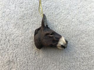 Cute Slavic Treasures Resin Donkey Horse Ornament Head Animal