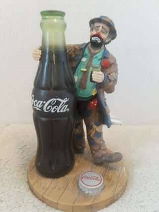 Emmett Kelly Clown Coca - Cola Coke Figurine " Big,  Big Taste " 1997 Ltd Ed