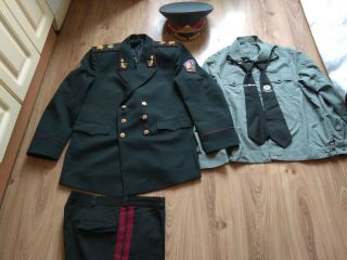 Vintage Ukraine General Army Pants Shirt Tie Сap Hat Uniform Jacket Military