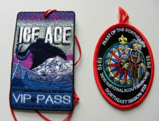 Bsa 2010 National Scout Jamboree Feast Of The Northeast & Ice Age Vip Patches