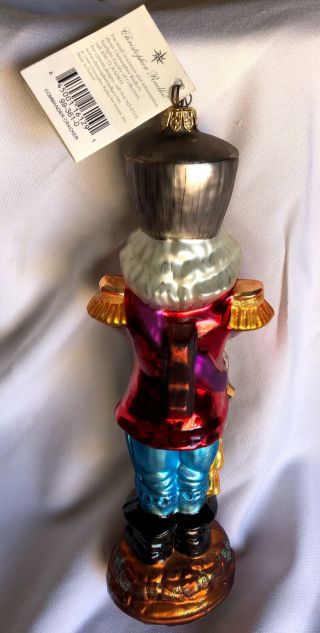 CHRISTOPHER RADKO BLOWN GLASS ORNAMENT NUTCRACKER 10.  5” COMMANDER CRACKER WALNUT 2