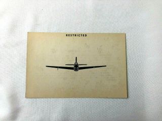 Wwii Ww2 Aaf Photo Id Card,  R37,  Training,  P51 P - 51 Mustang,  Army Air Force