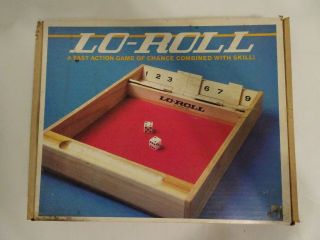 Vintage Lo - Roll Classic American Wood Dice Game W/ Box Crestline Made In Usa