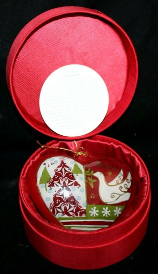 Vintage Li Bien Hand Painted Inside Glass Christmas Tree Ornament Dated 2007