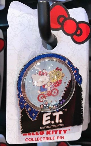 Universal Studios Hello Kitty E.  T.  Collectible Pin On Card