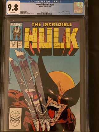 The Incredible Hulk 340 Cgc 9.  8 Certified (feb 1988,  Marvel)