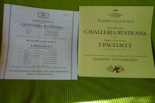 Cavalleria rusticana - I Pagliacci Karajan DGG 139 205/07 tulips 2