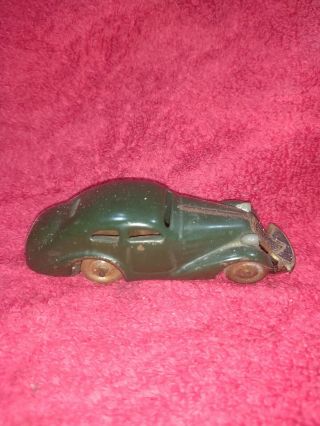 Vintage German Green Car Tin Wind Up Toy Car