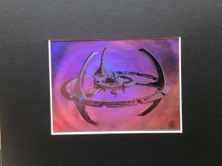 Ds9 Space Station Matted 4 " X6 " Hologram - Deep Space Nine