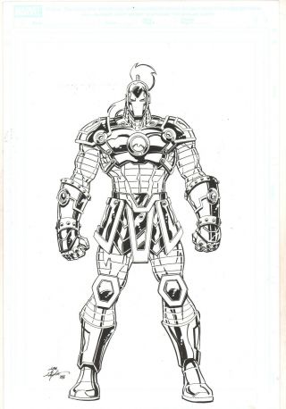 Iron Man Legacy Of Doom Commission Or Model Sheet Art By Ron Lim & Bob Layton