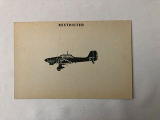 Wwii Ww2 Aaf Photo Id Card,  R35,  Training,  Junkers Ju 87 Stutka,  German,  War