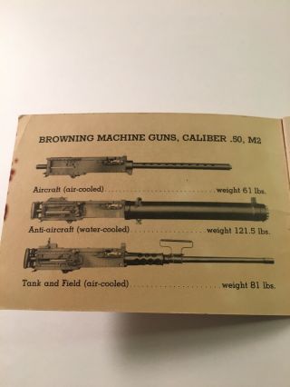 WWII Browning Machine Gun Instruction Booklet 3