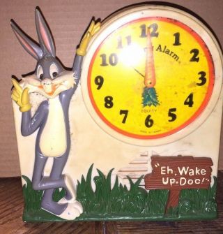 Vintage Bugs Bunny Talking Alarm Clock Not 1974