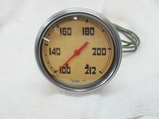 Vintage Ac Water Temperature Gauge Fits 3 3/8 Mounting Curved Glass Very