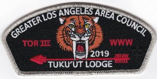 Csp Greater Los Angeles Area Council Sa - 29 - 2019 Tor $50 Donor Lodge 33 Tuku 