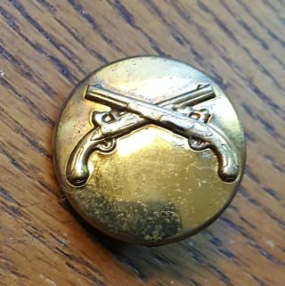 Ww2 Us Army Enlisted Military Police Mp Brass Collar Disc Insignia Domar