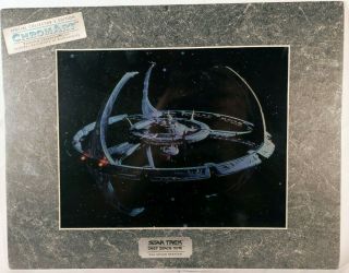 " Ds9 Space Station " Chromium Matted Prints - Star Trek Deep Space Nine