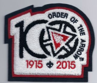 Oa Order Of The Arrow 100th Anniversary Centennial Chenille Black Border