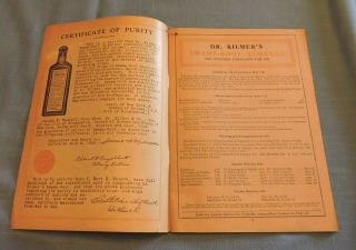 1931 Dr.  Kilmer & Co.  Swamp - Root Dream Book Almanac Binghamton,  N.  Y. 2