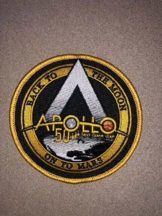 Apollo 50th Anniversary Patch Back To The Moon On To Mars