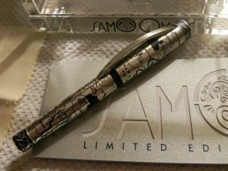 Omas Samo 925 Sterling Silver Limited Edition Fountain Pen.  Nib 18k F