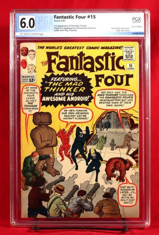 Fantastic Four 15 (marvel) Pgx 6.  0 Fn Fine The Mad Thinker - Unpressed,  Cgc
